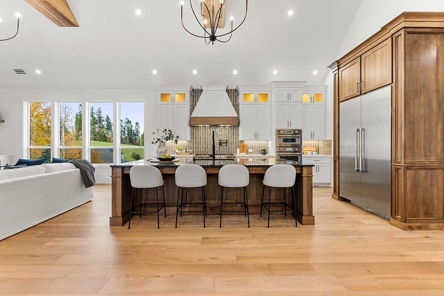 Elegant dining room of modern custom home by Kingston Homes