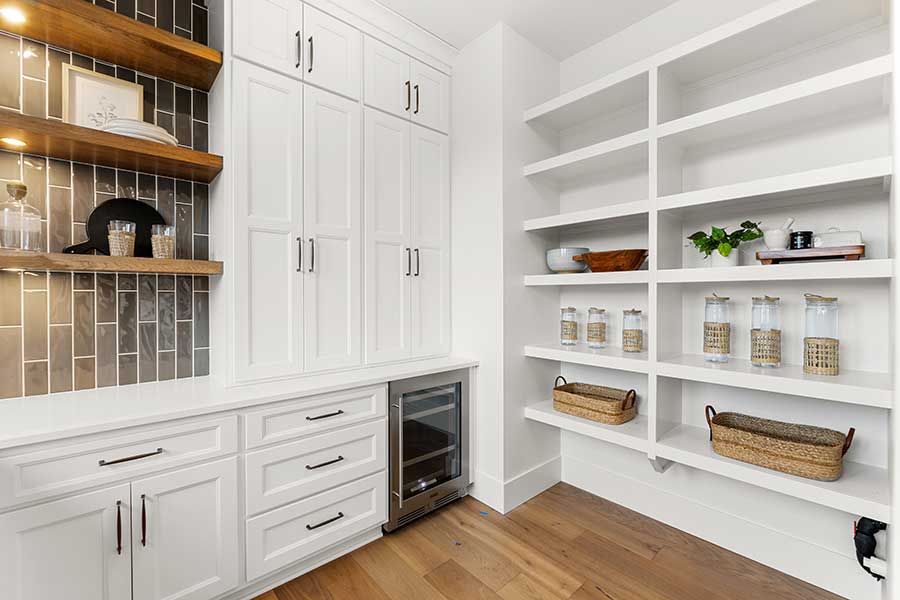 Pantry of modern custom home by Kingston Homes