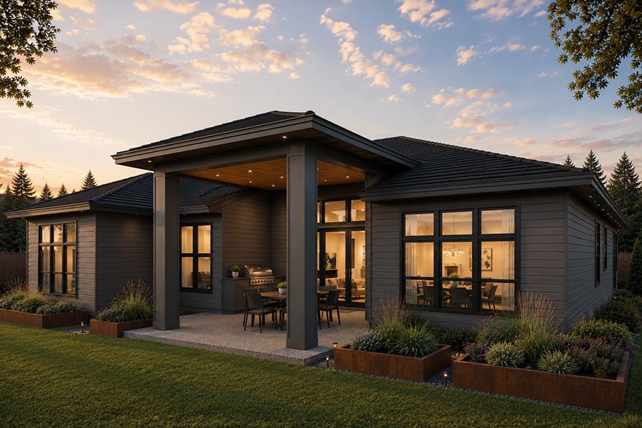 Outdoor living area of 1905 NW 123rd St. Vancouver 98685 | Move-in ready home in Ashbury Community in Vancouver, Washington.